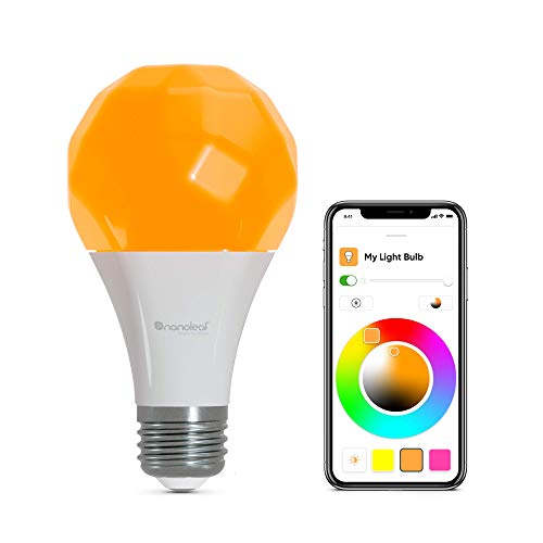 Nanoleaf Essentials Glühbirne, Smarte RGBW E27 LED Lampe - Thread & Bluetooth 16 Mio. Farben LED Lampe, Musik und Bildschirm Sync, Funktioniert mit Google Home Apple, für Deko und Gaming