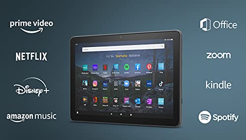 Neu: das Fire HD 10 Plus-Tablet | 25,6 cm (10,1 Zoll) großes Full-HD-Display (1080p), 32 GB, Schiefergrau – mit Werbung