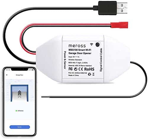 Meross Smart WLAN Garagentoröffner funktioniert mit Apple HomeKit, APP-Steuerung, Kompatibel mit Alexa, Google Assistant und SmartThings, kein Hub erforderlich