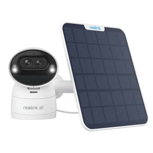 Reolink 4K Solar PTZ Überwachungskamera Aussen Akku mit Auto-Tracking & Zoom, Dual Lens, 8MP WLAN Kamera Outdoor, 30m Farbnachtsicht, KI-Erkennung, 2-Wege-Audio, Standalone, Argus Track+Solarpanel