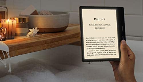 Kindle Oasis, Leselicht mit verstellbarer Farbtemperatur, wasserfest, 8 GB, WLAN, Grafit