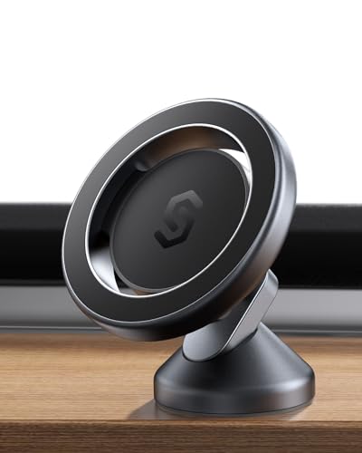 SYNCWIRE MagSafe Kfz-Halterung – Flexible Rotation, magnetische Handyhalterung für Armaturenbrett, Starke Magnete, Auto-Handyhalterung, universal, kompatibel mit iPhone, Samsung, Pixel, MagSafe