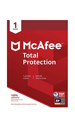 McAfee Total Protection | 1 Gerät | 1 Jahr | PC/Mac/Smartphone/Tablet | Aktivierungscode per Post