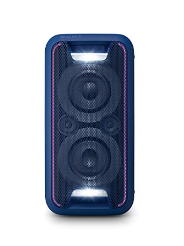 Sony GTK-XB5 One Box Party Soundsystem (200 W Ausgangsleistung, Extra Bass, Bluetooth, NFC, Licht und DJ-Effekte) Blau