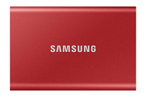 Samsung T7 Portable SSD - 500 GB - USB 3.2 Gen.2 Externe SSD Metallic Red (MU-PC500R/WW)