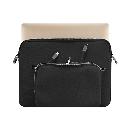 Artwizz 2in1 Neoprene Sleeve & Cable Sleeve Set - Notebook Schutzhülle geeignet für MacBook Air 13 (2020-2018), MB Pro 13 (2020-2016) + Cable Sleeve Zubehör-/Kabeltasche, Schwarz, 13 Zoll (NV)