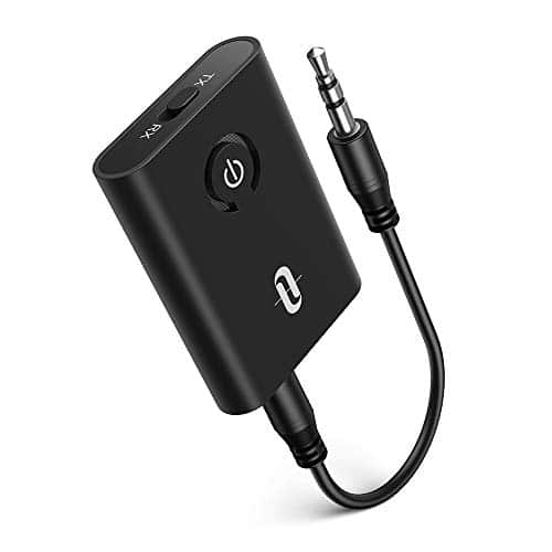 TaoTronics Bluetooth Adapter Audio 5.0 Transmitter Empfänger 2 in 1 Sender / Receiver Adapter mit 3,5mm Audio Kabel für Kopfhörer HiFi Lautsprecher Radio Auto TV PC Laptop Tablet MP3 /MP4