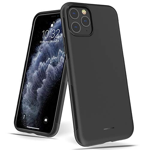 UNBREAKcable Schutzhülle für iPhone 11 Pro [stoßfest & rutschfestes Design] Premium Silikon TPU glatt und weich, seidige Haptik, Schutzhülle Schutz vor Fingerabdrücken & Kratzfest – Schwarz