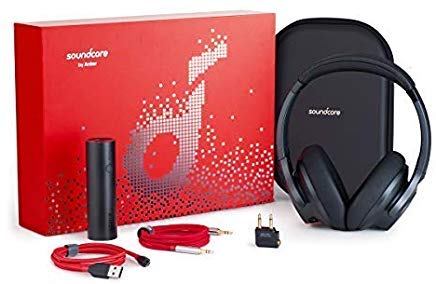 Soundcore Life 2 Geschenkset, Limited Edition, mit Over-Ear Kopfhörern, PowerCore 5000 Powerbank, PowerLine+ Mikro-USB-Kabel, Premium AUX-Kabel, Flugzeug-Adapter und Reiseetui