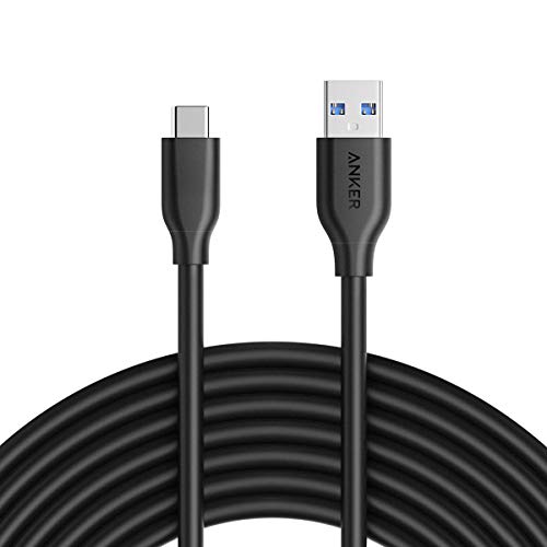 Anker, Powerline USB 3.0 auf USB C Ladekabel (3,0m) mit 56k Ohm Pull-Up Widerstand für Samsung Galaxy Note 8, S8, S8+, S9, Oculus Quest, Sony XZ, LG V20 G5 G6, HTC 10 und mehr