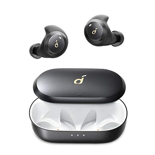 Soundcore by Anker Spirit Dot 2 Bluetooth Kopfhörer, Tiefer Bass, Klares Klangprofil, IPX7 wasserdicht & schweißfest, Blitzschnelles Aufladen, Bequeme AirWings, Mini Ohrhörer für Sport, Fitnessstudio