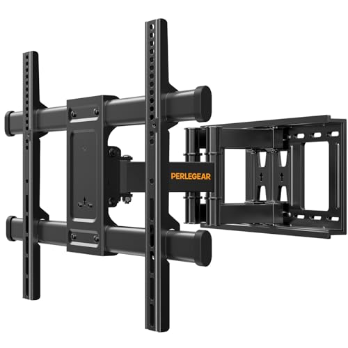 Perlegear TV Wandhalterung Schwenkbar Neigbar für 37-84 Zoll Flach & Curved Fernseher, TV Halterung max.VESA 600x400mm bis zu 60kg