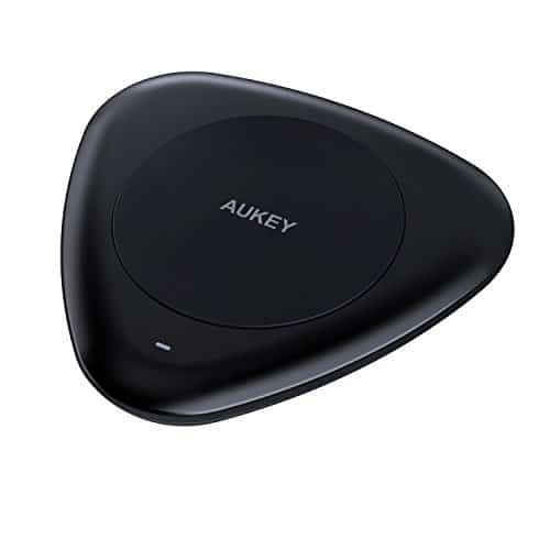 AUKEY Qi Wireless Ladestation mit Einem Spulen für Samsung Galaxy S6/S6 Edge-Plus/S6 Rand, Nexus 5/6/7, Nokia Lumia 920 und Andere Qi-Fähige Geräte (Schwarz C)