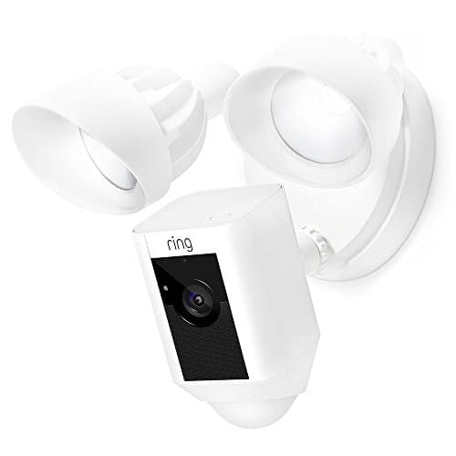 Ring Floodlight Cam | HD Sicherheitskamera mit Flutlicht, Gegensprechfunktion und Sirene, weiß