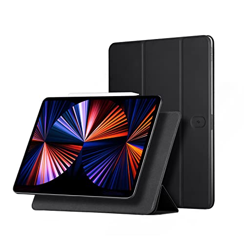 PITAKA Magnetische Folio für iPad Pro 12.9 2022/2021 iPad Hülle Slim Trifold Stand mit Auto Wake/Sleep Kompatibel mit MagEZ Case 2 für iPad Pro [MagEZ Folio]