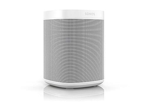 Sonos One Smart Speaker, weiß – Intelligenter WLAN Lautsprecher mit Alexa Sprachsteuerung, Google Assistant & AirPlay – Multiroom Speaker für unbegrenztes Musikstreaming, mit Sprachsteuerung (Gen. 2)
