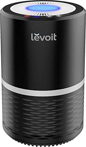 Levoit Luftreiniger Air Purifier mit Hepa-Kombifilter & Aktivkohlefilter, 3-Stufen-Filterung für 99,97% Filterleistung und Nachtlicht, für Allergiker und Raucher, LV-H132, Schwarz