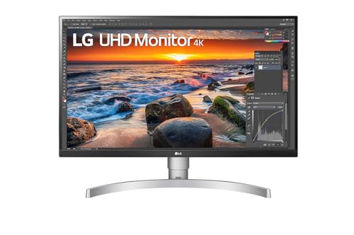 LG Electronics 27UN83A 68,58 cm (27 Zoll) UHD 4K Monitor (IPS-Panel, VESA Display HDR 400, USB-C), weiß silber