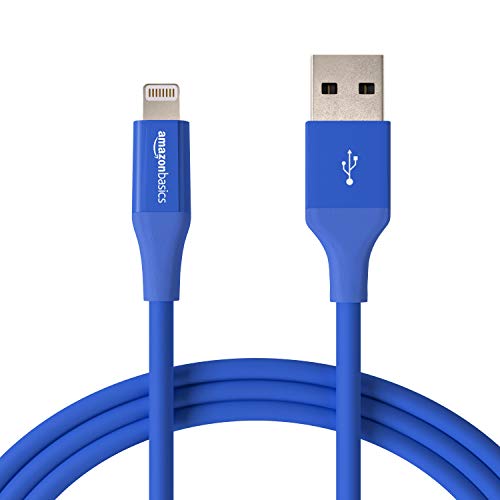 Amazon Basics Lightning auf USB A Kabel, Apple MFi Zertifiziert - 1,8 m, 1er Pack, Blau