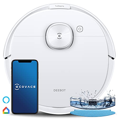 ECOVACS DEEBOT N8 Saugroboter mit Wischfunktion 2300Pa (Präzise dToF Lasernavigation, Teppicherkennung, Individuelle Raumreinigungspläne, Kartierung mehrerer Etagen) für Tierhaare Teppich Hartboden