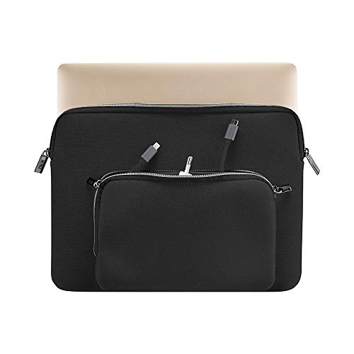 Artwizz 2in1 Neoprene Sleeve & Cable Sleeve Set - Notebook Schutzhülle geeignet für MacBook Air 13 (2020-2018), MB Pro 13 (2020-2016) + Cable Sleeve Zubehör-/Kabeltasche, Schwarz, 13 Zoll (NV)