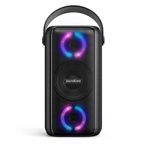 soundcore Trance Bluetooth Lautsprecher, Party Lautsprecher mit starker 80W Sound, 18H Akkulaufzeit, LED-Lichteffekte, App, IPX7 Wasserschutzklasse, für Drinnen und Draußen