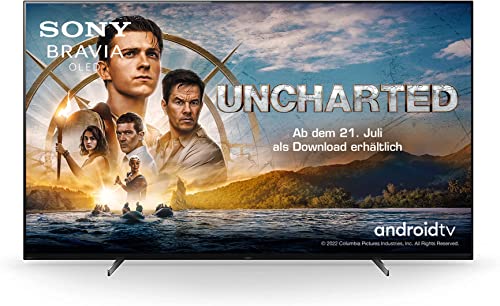 Sony KE-65A8/P Bravia 164 cm (65 Zoll) Fernseher (Android, OLED, 4K Ultra HD (UHD), High Dynamic Range (HDR), Smart TV, Sprachfernbedienung, 2021 Modell) Schwarz [Exklusiv bei Amazon]