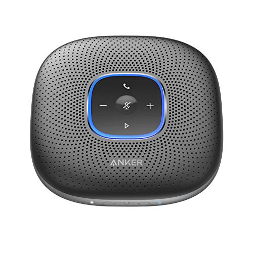 Anker PowerConf Bluetooth Konferenzlautsprecher mit 6 integrierten Mikrofonen, verbesserter Tonaufnahme, 24 St. Akku, USB-C Konnektivität, für Homeoffice(Schwarz)