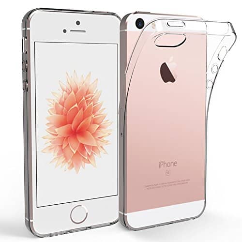 EasyAcc Hülle Case für iPhone SE 5S 5, Dünn Crystal Clear Transparent Tasche Handyhülle Cover Soft Premium-TPU Durchsichtige Schutzhülle Backcover Slimcase kompatibel mit iPhone SE 5S 5