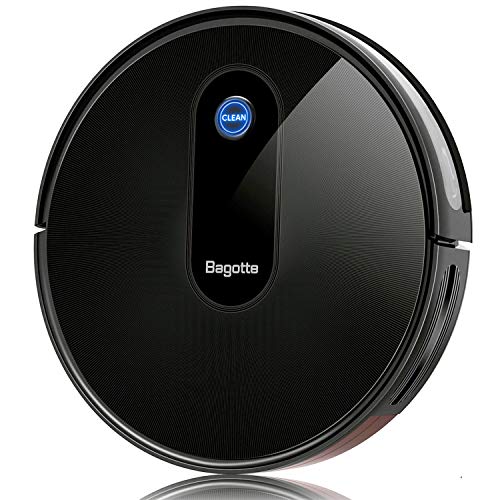 Saugroboter, Bagotte 3-in-1 Staubsauger Roboter, 6.9cm Superschlank, 6 Reinigungsmodi, 100Min Laufzeit, Selbstaufladung, ideal für Haustierbesitzer, Hartholz,Teppiche, Fliesen