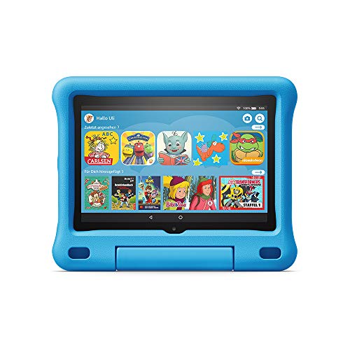Fire HD 8 Kids-Tablet | Ab dem Vorschulalter | 8-Zoll-HD-Display, 32 GB, blaue kindgerechte Hülle (2020).