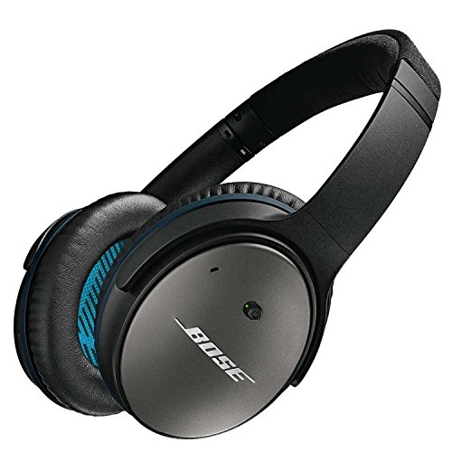 Bose QuietComfort 25, Acoustic Noise Cancelling - Kopfhörer für Apple-Geräte, Schwarz (kabelgebunden mit 3,5-mm-Stecker)