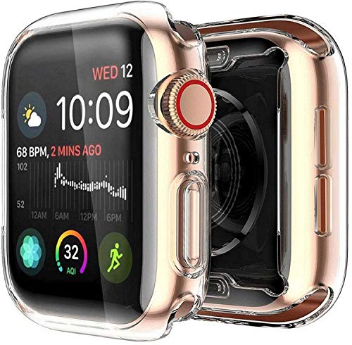 Yolin [2-Stück] All-Around TPU Displayschutz Kompatibel mit Apple Watch Series 6/ SE/Series 5 / Series 4 40mm, Ultradünne Weiche Schutzhülle für iwatch 40mm (2 Transparent)