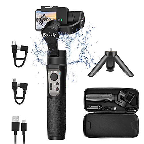 hohem iSteady Pro 3 Gimbal Stabilisator für Gopro Hero 8,3-Axis Handy Gopro Gimbal Water Spritzfest WiFi-Steuerungl kompatibel mit Gopro Hero 8/7/6/5, Insta360 ONE R, DJI Osmo Sony RXO,Aktionskamera