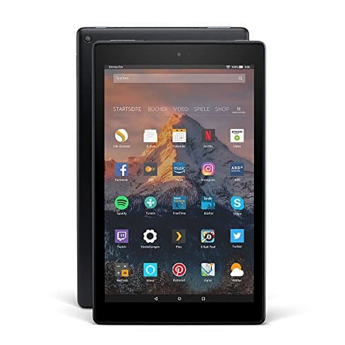 Fire HD 10-Tablet mit Alexa Hands-free, 25,65 cm (10,1 Zoll) 1080p Full HD-Display, 32 GB, schwarz, mit Spezialangeboten