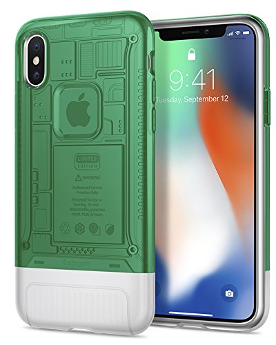 Spigen 057CS23196 iPhone X Hülle, [Classic C1] Doppelschicht Schutz für iPhone X Case, Handyhülle, Sage