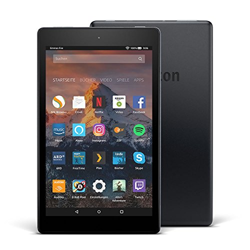 Fire HD 8-Tablet mit Alexa, 20,3 cm (8 Zoll) HD Display, 16 GB (Schwarz), mit Spezialangeboten (vorherige Generation – 7.)
