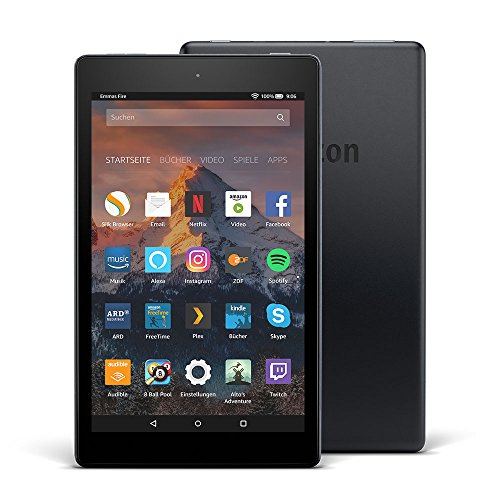 Fire HD 8-Tablet mit Alexa, 20,3 cm (8 Zoll) HD Display, 16 GB (Schwarz), mit Spezialangeboten (vorherige Generation – 7.).