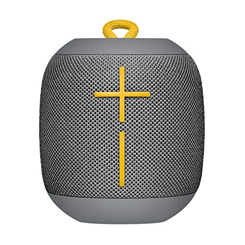 Ultimate Ears Wonderboom Tragbarer drahtloser Bluetooth-Lautsprecher, 360° Surround Sound, Wasserdicht, 2 Lautsprecheranschlüsse für kraftvollen Sound, 10 Stunden Akku - Grau