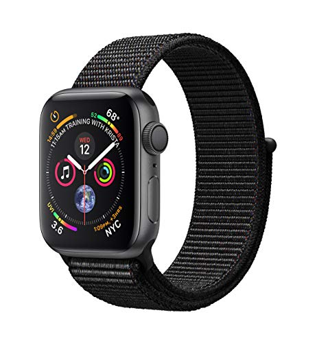 Apple Watch Series 4 (GPS, 40mm) Aluminiumgehäuse Space Grau - Sport Loop schwarz