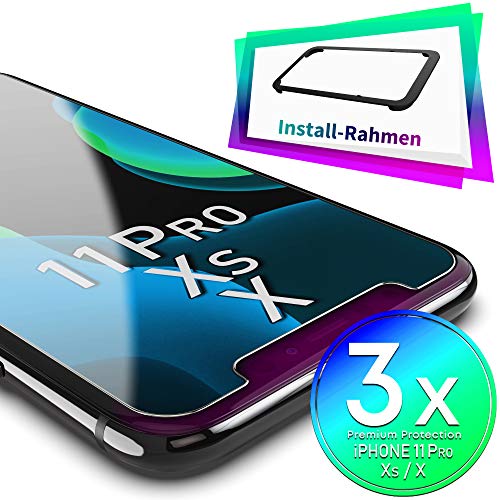 UTECTION 3X Glas Schutzfolie für iPhone 11 PRO, iPhone X/XS (5.8