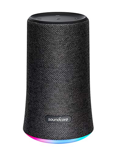 Soundcore Flare Tragbarer & Kompakter Bluetooth Lautsprecher von Anker, 360° Rundum-Sound, Fantastischer Bass & Stimmungs-LED-Licht, IPX7 Wasserdichte, 12 St. Spielzeit für Feiern & Partys (Schwarz)