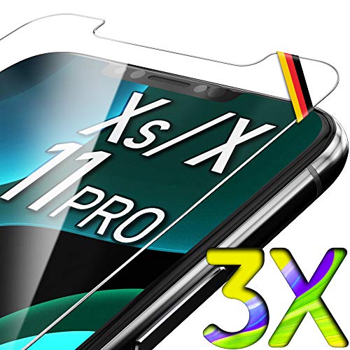 UTECTION 3X Glas Schutzfolie für iPhone 11 PRO, iPhone X/XS (5.8
