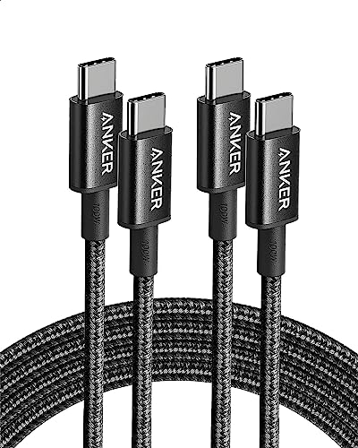 ANKER 333 USB C auf USB C Ladekabel（1.8m+1.8m, 100W, USB 2.0 C Kabel, Schnellladeleistung geeignet für iPhone 15/15Pro, MacBook Pro 2020, iPad Pro 2020, iPad Air 4, Samsung Galaxy S23 und mehr