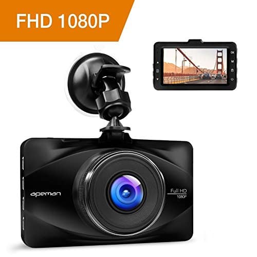 APEMAN Full HD 1080P Dashcam Autokamera Video Recorder mit 170° Weitwinkelobjektiv, 3 Zoll LCD-Bildschirm, WDR, Bewegungserkennung, Loop-Aufnahme, Nachtsicht und G-Sensor