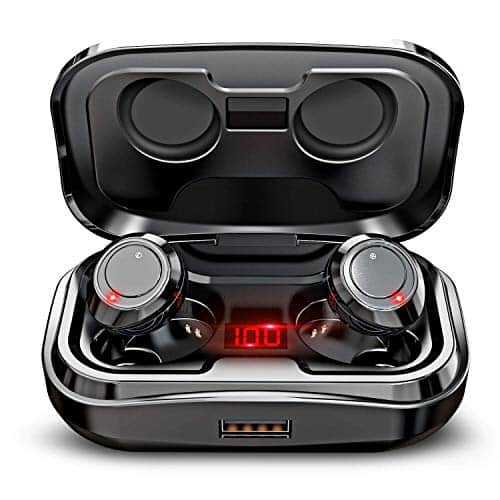 【2019 Neueste】 Bluetooth V5.0 Kopfhörer In Ear Ohrhörer Kabellos Bluetooth Headset mit 3000mAh Ladebox Mikrofon 105 Std Spielzeit Touch-Control HD Stereo Leistungsanzeige Typ-C Port für IOS Android