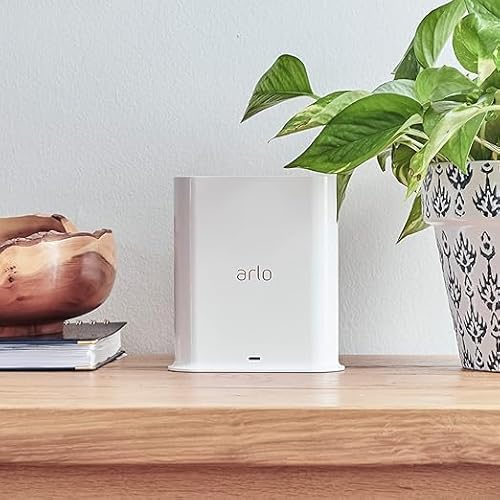 Arlo zertifiziertes Zubehör, Basisstation (geeignet für Arlo Pro 4 & Pro 5 kabellose Überwachungskamera aussen, Intelligente 90 Dezibel Sirene und mögliche lokale Speicherung via USB Port) VMB4500