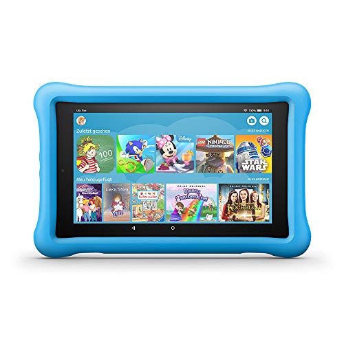 Fire HD 8 Kids Edition-Tablet, 8-Zoll-HD-Display, 32 GB, blaue kindgerechte Hülle (vorherige Generation – 8.).