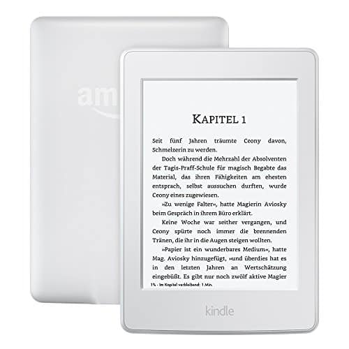 Kindle Paperwhite (Vorgängermodell - 7. Generation) 6 Zoll (15 cm) großes Display, integrierte Beleuchtung, WLAN, Weiß - mit Spezialangeboten