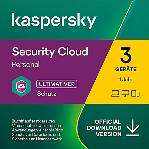 Kaspersky Security Cloud – Personal Edition | 3 Geräte | 1 Jahr | PC/Mac/Mobile | Aktivierungscode per Email